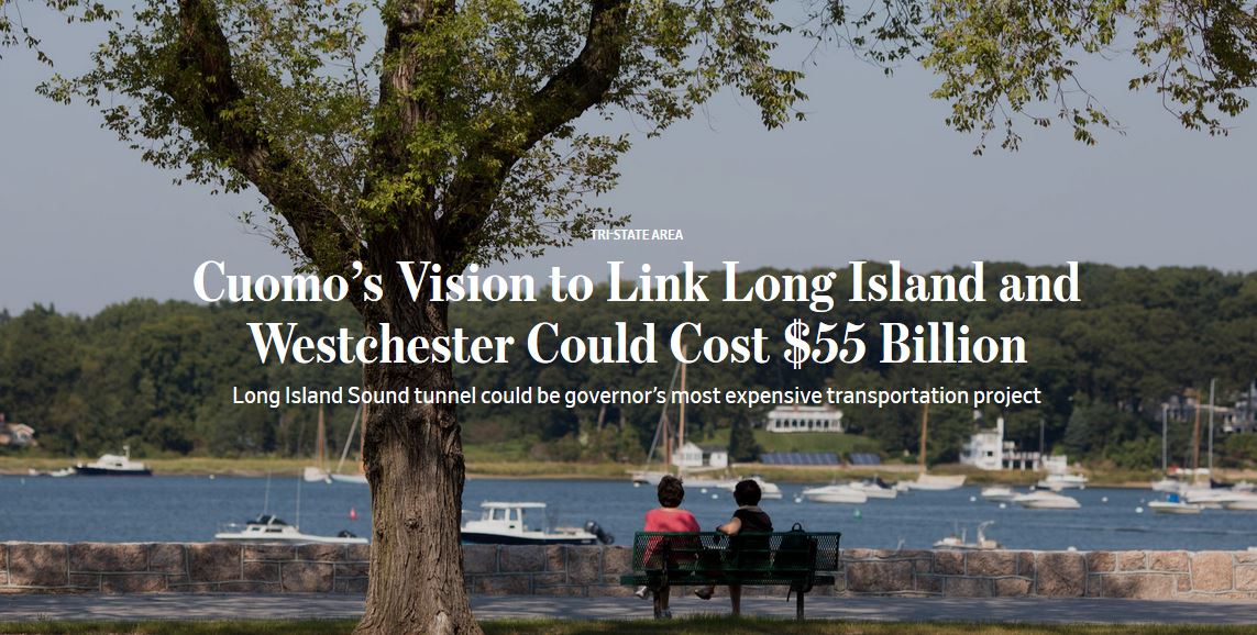 Cuomo’s Vision to Link Long Island and Westchester Could Cost $55 Billion featured image.