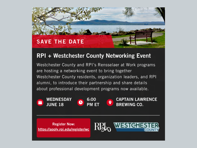 RPI + Westchester County Networking Event featured image.
