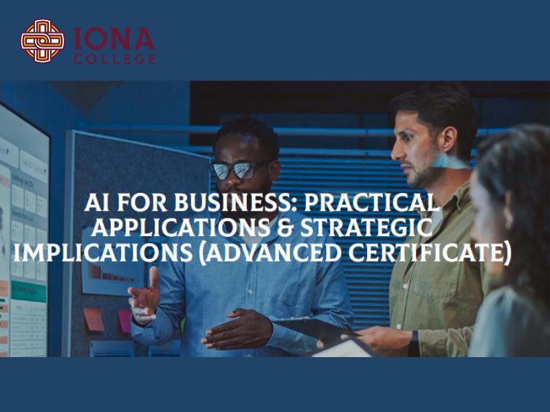 Iona University's AI Cert featured image.